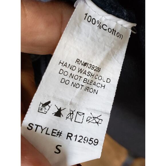 DO+BE Sweater Women's Small Blue Chunky Knit Cutout Back Raglan Cold Shoulder - Picture 6 of 10